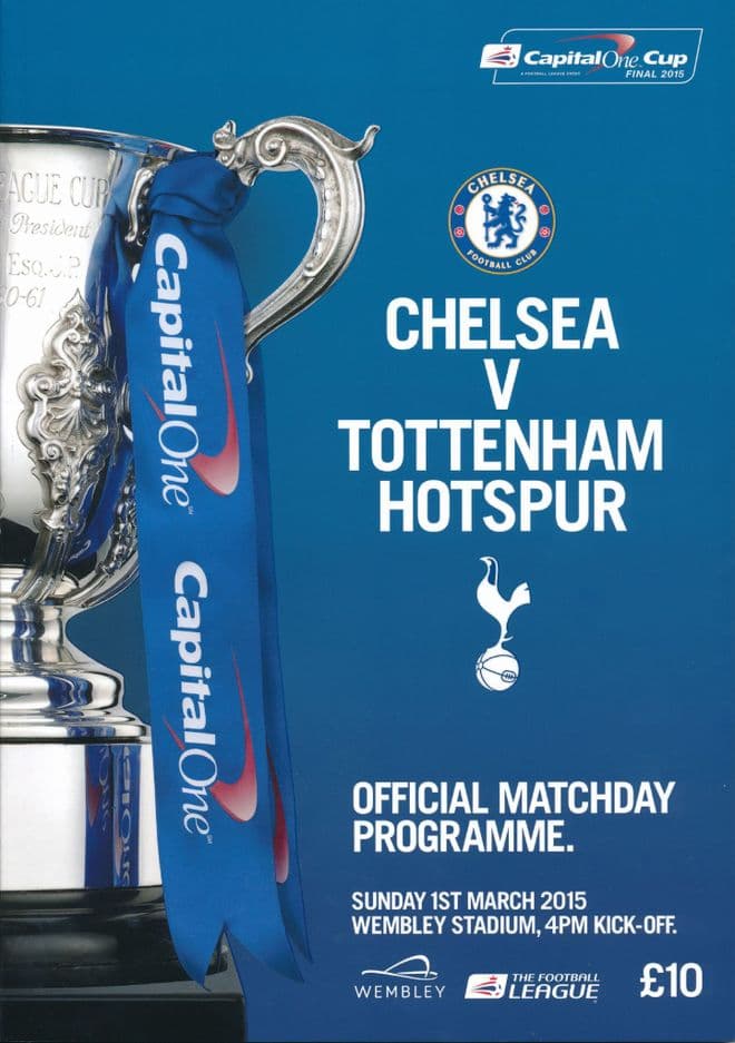 2015 Capital One Cup Final Chelsea v Tottenham - official match programme