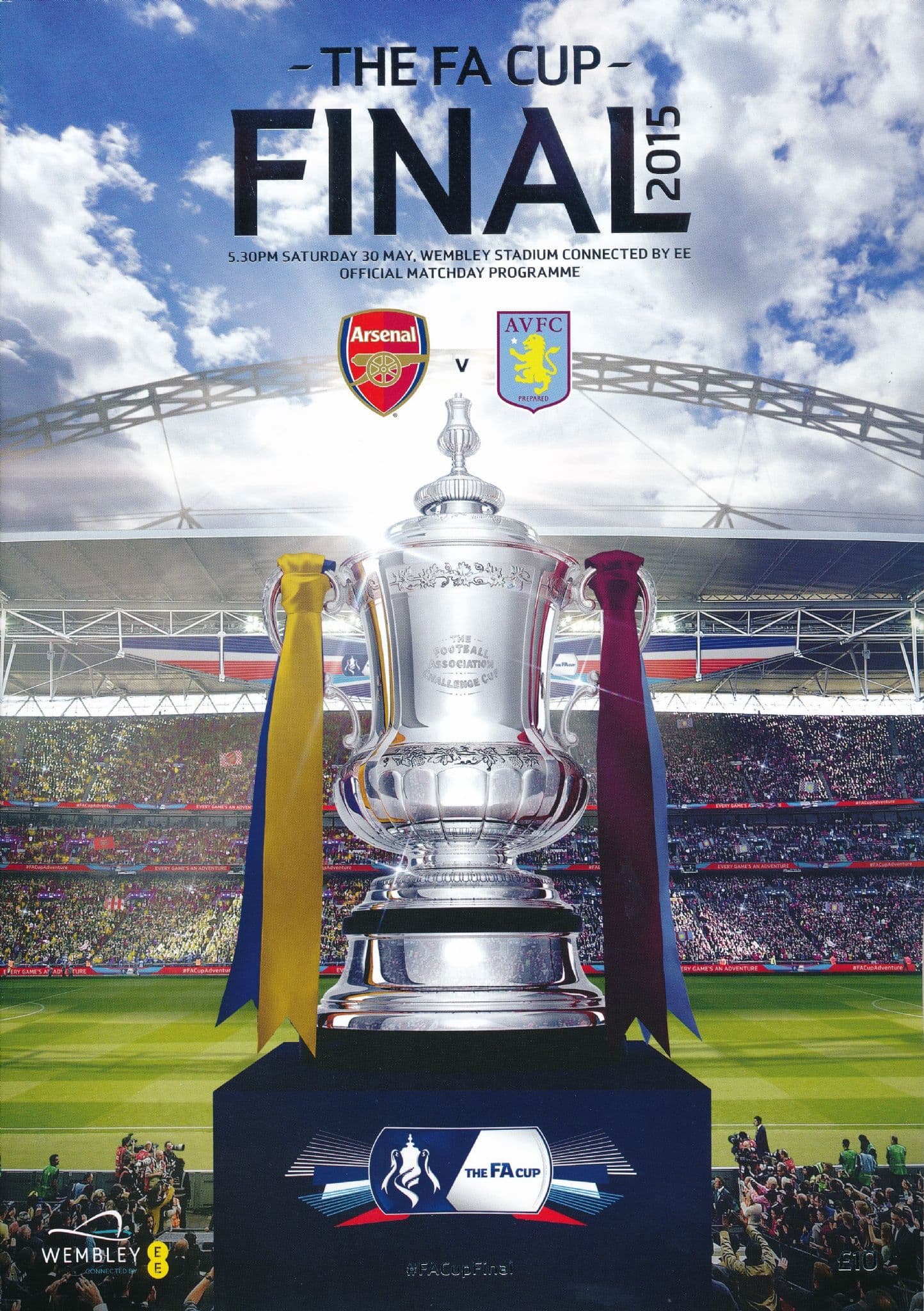 2015 FA Cup Final Aston Villa v Arsenal official match programme