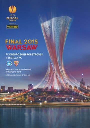 2015 UEFA Europa League Final Dnipro v Sevilla - official match programme