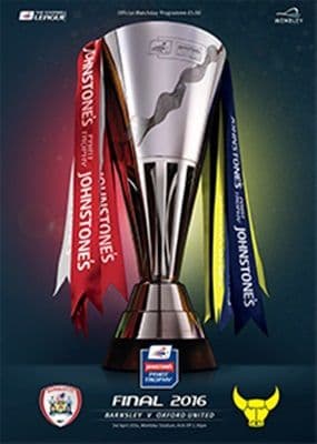 2016 Johnstone's Paint Trophy Final Barnsley v Oxford United - offical match programme