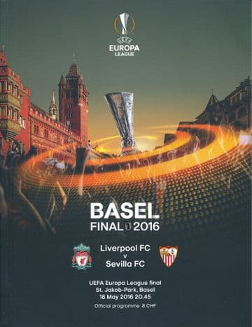 2016 UEFA Europa League Final Sevilla v Liverpool - official match programme