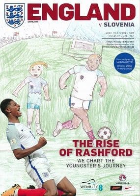 2017 England v Slovenia (World Cup Qualifer @ Wembley) - official match programme