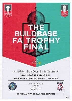 2017 FA Trophy & Vase Finals York v Macclefield & South Shields v Cleethorpes - official programme