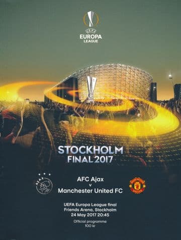 2017 UEFA Europa League Final Manchester United v Ajax - official match programme + FREE poster