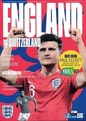 2018 England v Switzerland (International Friendly @ Leicester City) - Official match programme