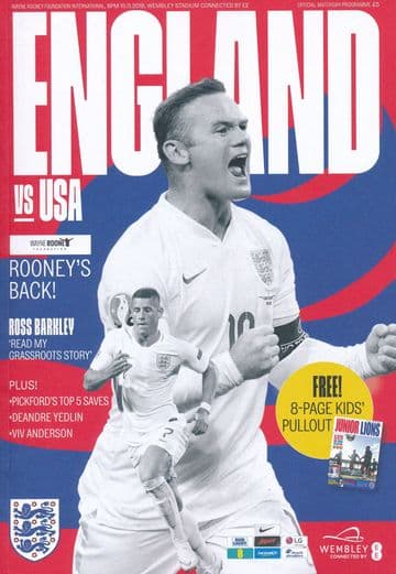 2018 England v USA (International Friendly @ Wembley) - Wayne Rooney's last ever game for England!