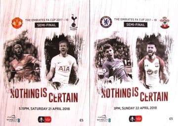 2018 FA Cup Semi Finals set Chelsea v Southampton & Tottenham v Manchester United