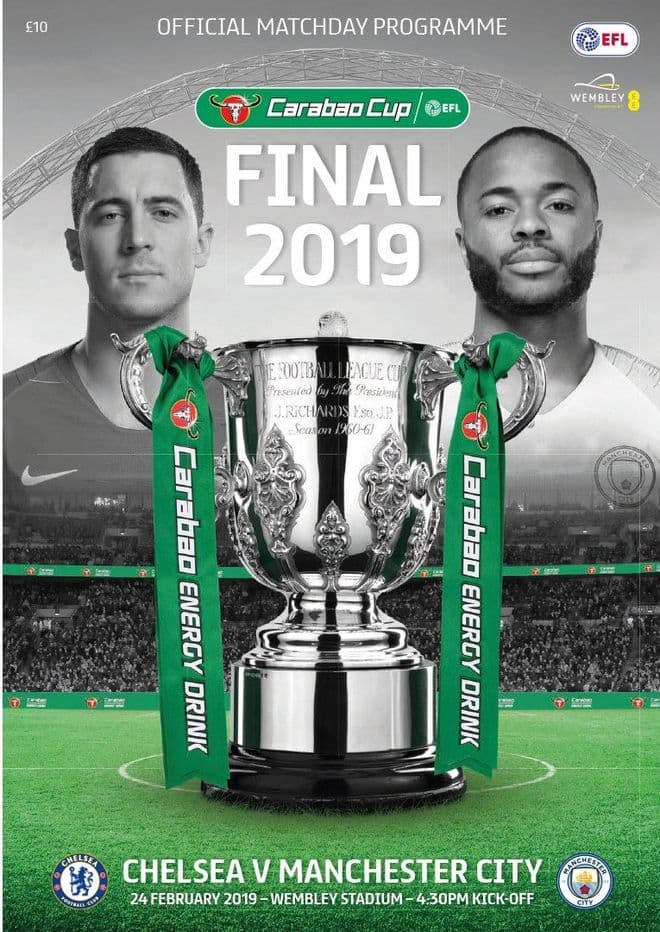 2019 Carabao League Cup Final Manchester City v Chelsea - official match programme