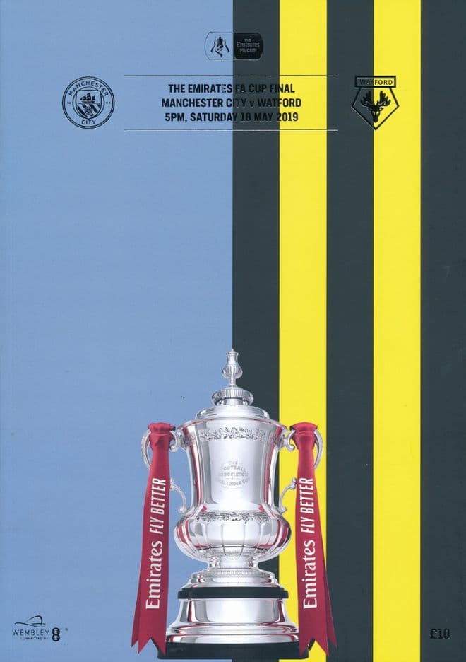 2019 FA Cup Final  Watford v Manchester City - official match programme