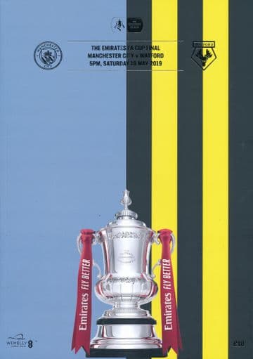 2019 FA Cup Final Watford v Manchester City - official match programme