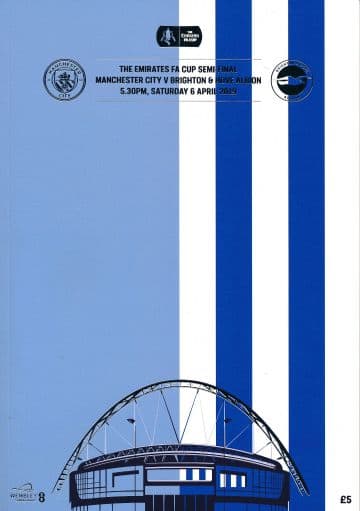 2019 FA Cup Semi Final Manchester City v Brighton - official match programme
