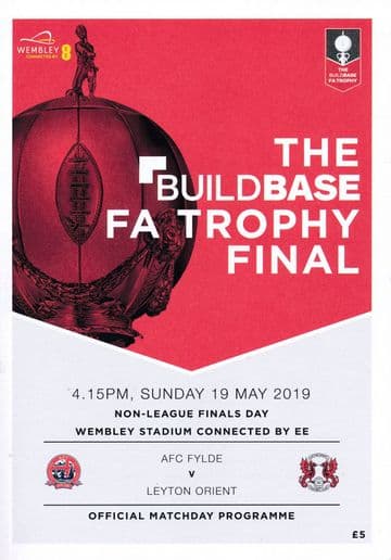 2019 FA Trophy & Vase Finals Leyton Orient v AFC Fylde & Chertsey v Cray Valley