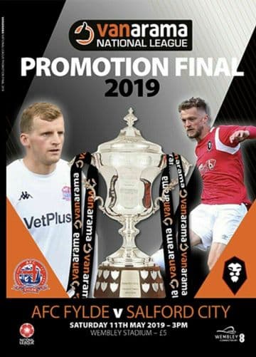 2019 National League Play Off Final AFC Fylde v Salford City - official match programme