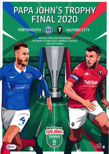 2020 EFL Trophy Final Portsmouth v Salford City - official match programme