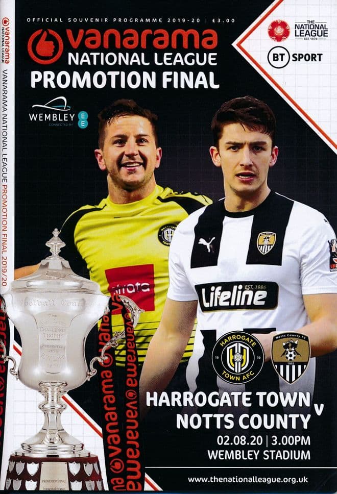 2020 National League Play Off Final Notts County v Harrogate - official match programme