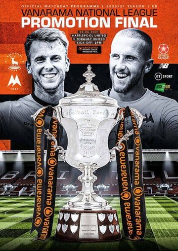 2021 National League Play Off Final Hartlepool v Torquay - official programme
