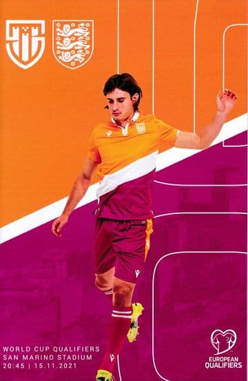 2021 San Marino v England (World Cup 2022 Qualifier) - Official match programme