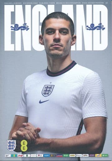 2022 England v Hungary (UEFA Nations League @ Wolves) - official match programme