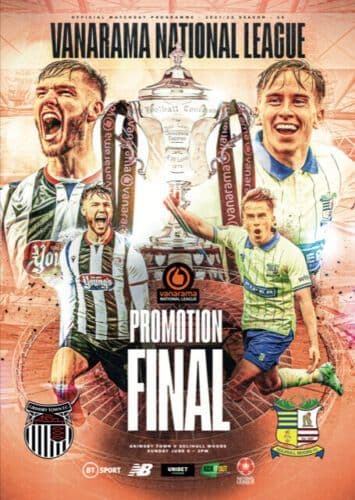 2022 National League Play Off Final Grimsby Town v Solihull official match programme