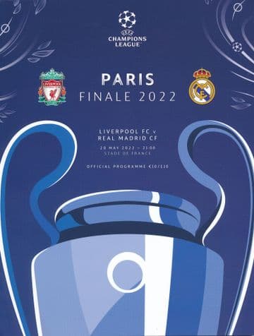 2022 UEFA Champions League Final Liverpool v Real Madrid - official match programme + FREE poster