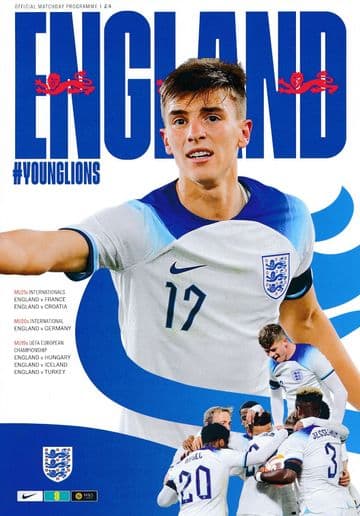 2023 England v France / Croatia (Under 21's) - Joint edition programme