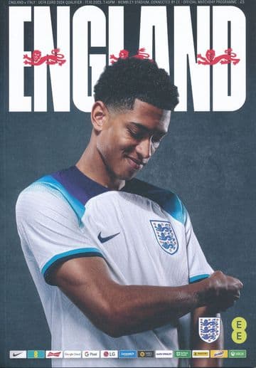 2023 England v Italy (UEFA Euro 2024 Qualifier) - Official match programme