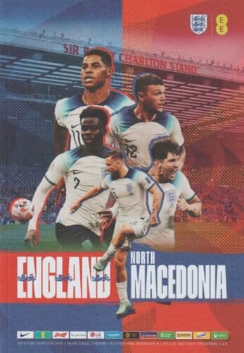 2023 England v North Macedonia (UEFA Euro 2024 Qualifier) - official match programme