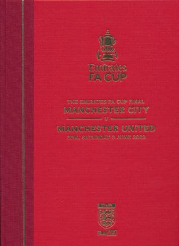 2023 FA Cup Final Manchester United v Manchester City - LIMITED EDITION Hardback programme