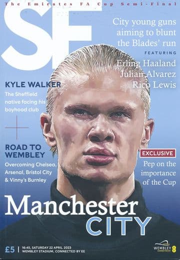 2023 FA Cup Semi Final Manchester City v Sheffield United - official match programme