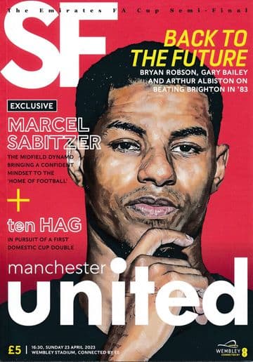 2023 FA Cup Semi Final Manchester United v Brighton - official match programme