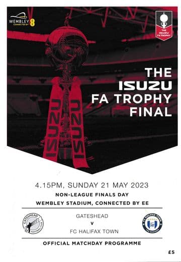 2023 FA Trophy & Vase - Non League Finals day @ Wembley - official match programme