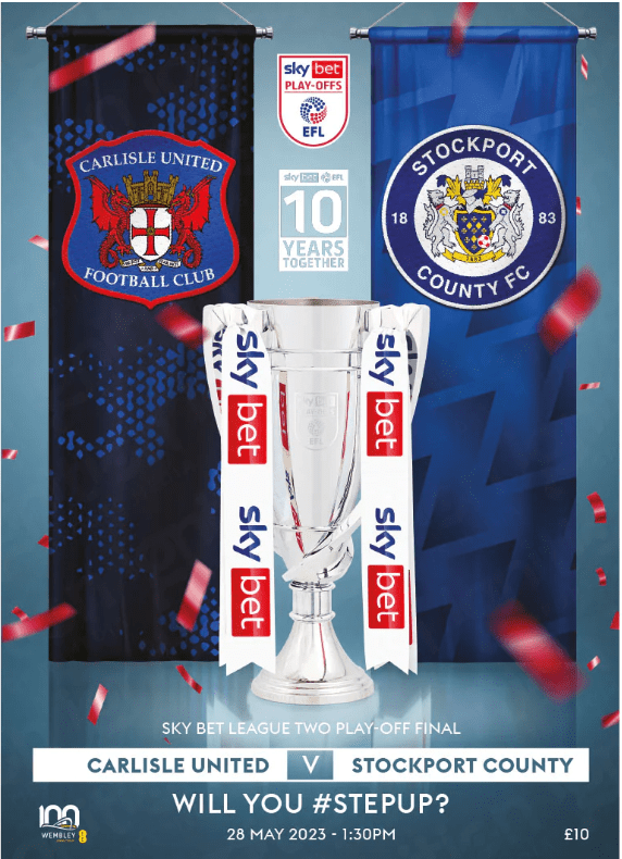 2023 League Two Play Off Final Carlisle v Stockport - official match programme