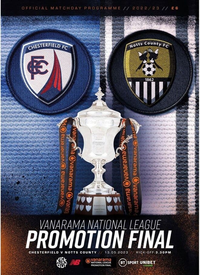 2023 National League Play Off Final Notts County v Chesterfield - official programme