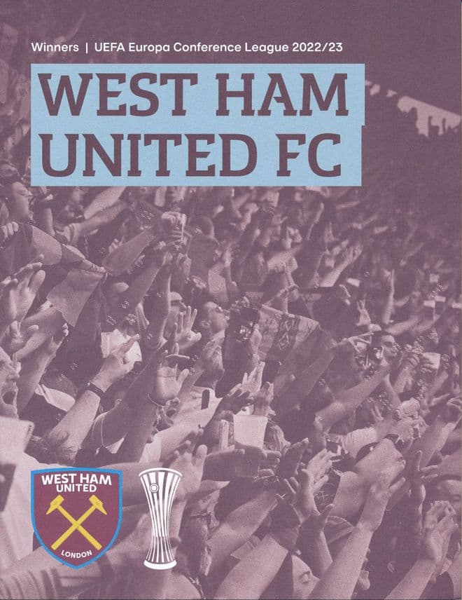 2023 UEFA Europa Conference League Final West Ham v Fiorentina - Limited edition WHU winners issue