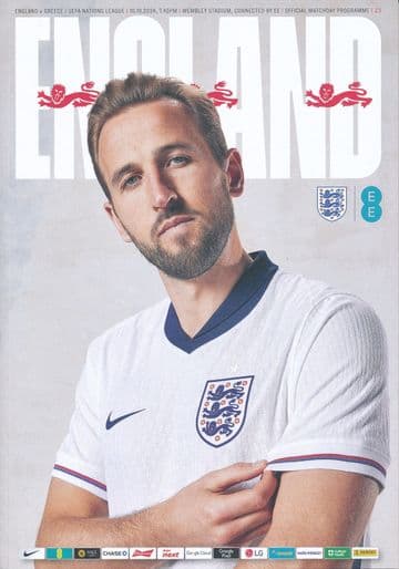2024 England v Greece (UEFA Nations League @ Wembley) - official match programme