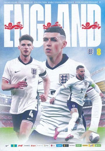 2024 England v Iceland (Euro 2024 send off match) - official match programme