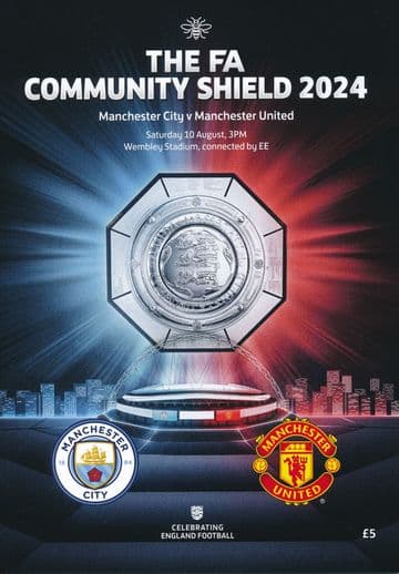 2024 FA Community Shield Manchester United v Man City  - official match programme