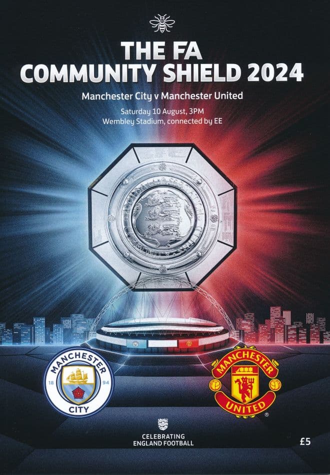 2024 FA Community Shield Manchester United v Man City  - official match programme