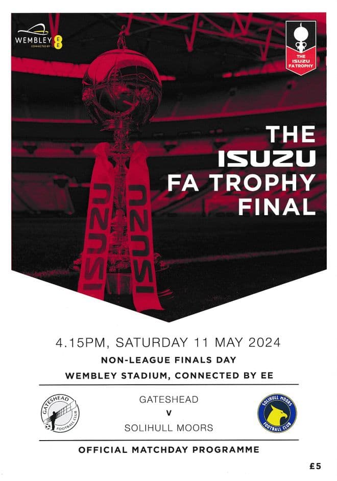 2024 FA Trophy & Vase - Non League Finals day @ Wembley - official match programme