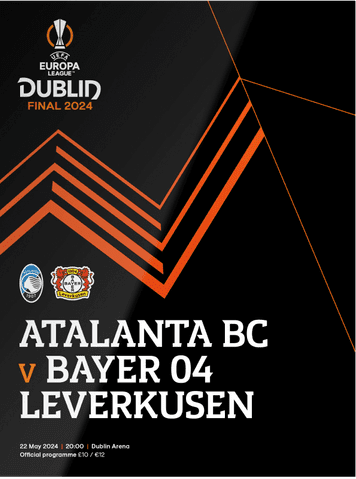 2024 UEFA Europa League Final Bayer Leverkusen v Atalanta - official match programme