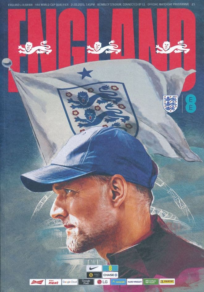 2025 England v Albania (World Cup Qualifier @ Wembley) - official match programme