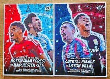 2025 FA Cup Semi Final SET Manchester City v Nottingham Forest & Aston Villa v Crystal Palace