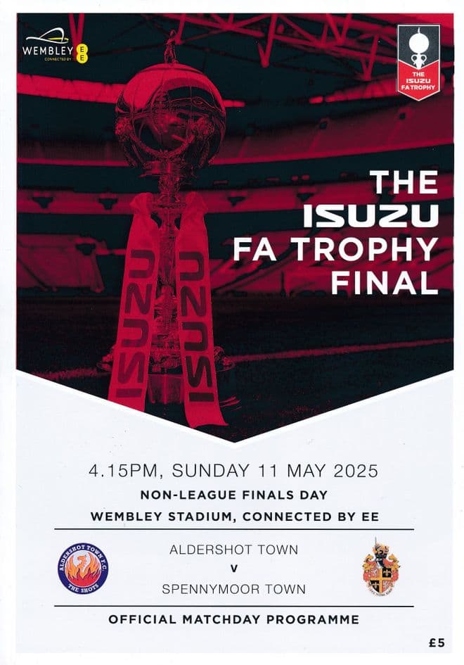 2025 FA Trophy & Vase - Non League Finals day @ Wembley - official match programme