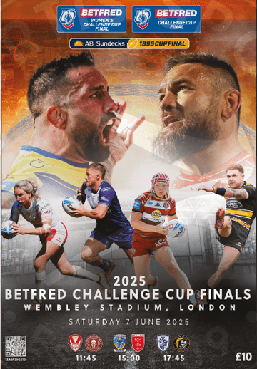 2025 RUGBY LEAGUE CHALLENGE CUP FINAL Warrington Wolves v Hull KR - official match programme
