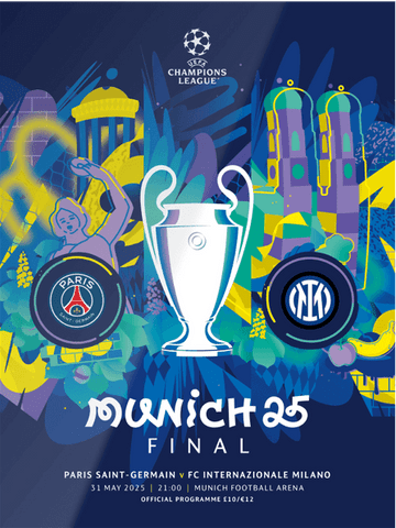 2025 UEFA Champions League Final Paris Saint Germain v Inter Milan - official match programme