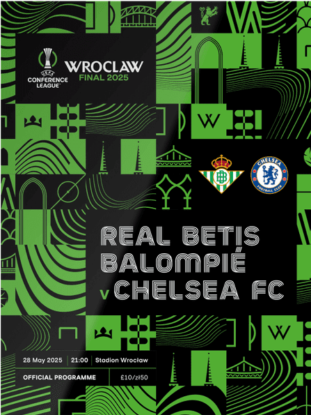 2025  UEFA Conference League Final Chelsea v Real Betis - official match programme