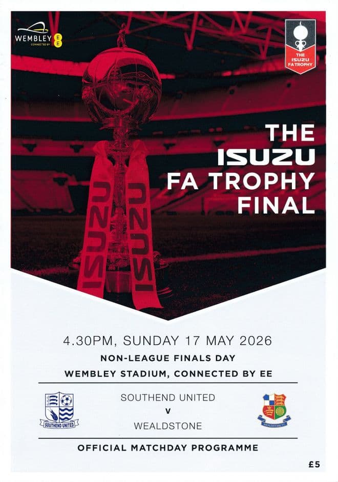 2026 FA Trophy & Vase  - Non League Finals day @ Wembley - official match programme