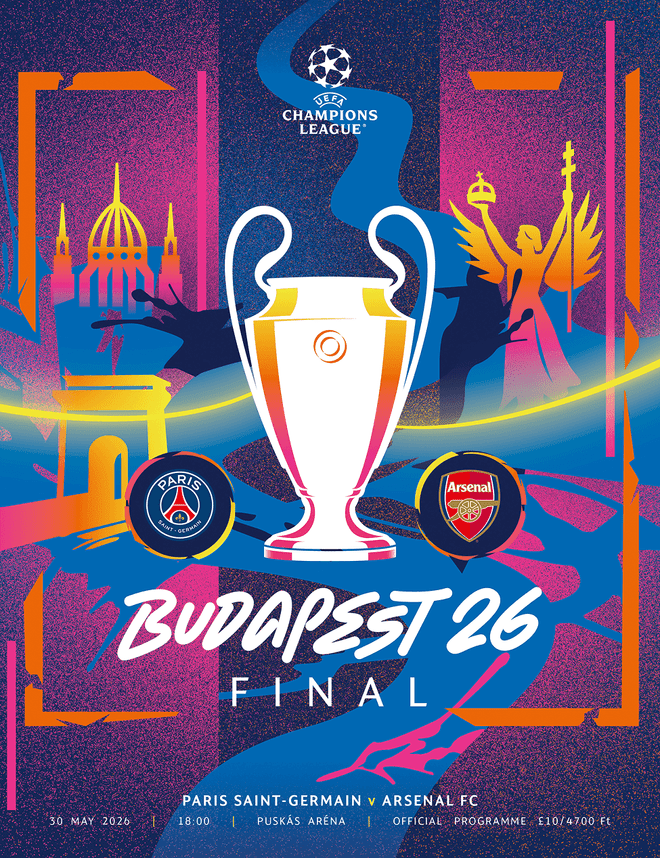 2026 UEFA Champions League Final  Arsenal v PSG - official match programme IN STOCK NOW!