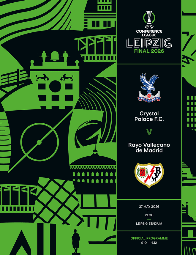 2026  UEFA Conference Final  - Crystal Palace v Vallecano - official match programme IN STOCK NOW!
