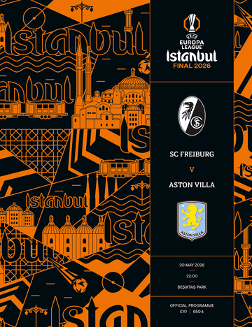 2026 UEFA Europa League Final Aston Villa v Freiburg - official match programme IN STOCK NOW!